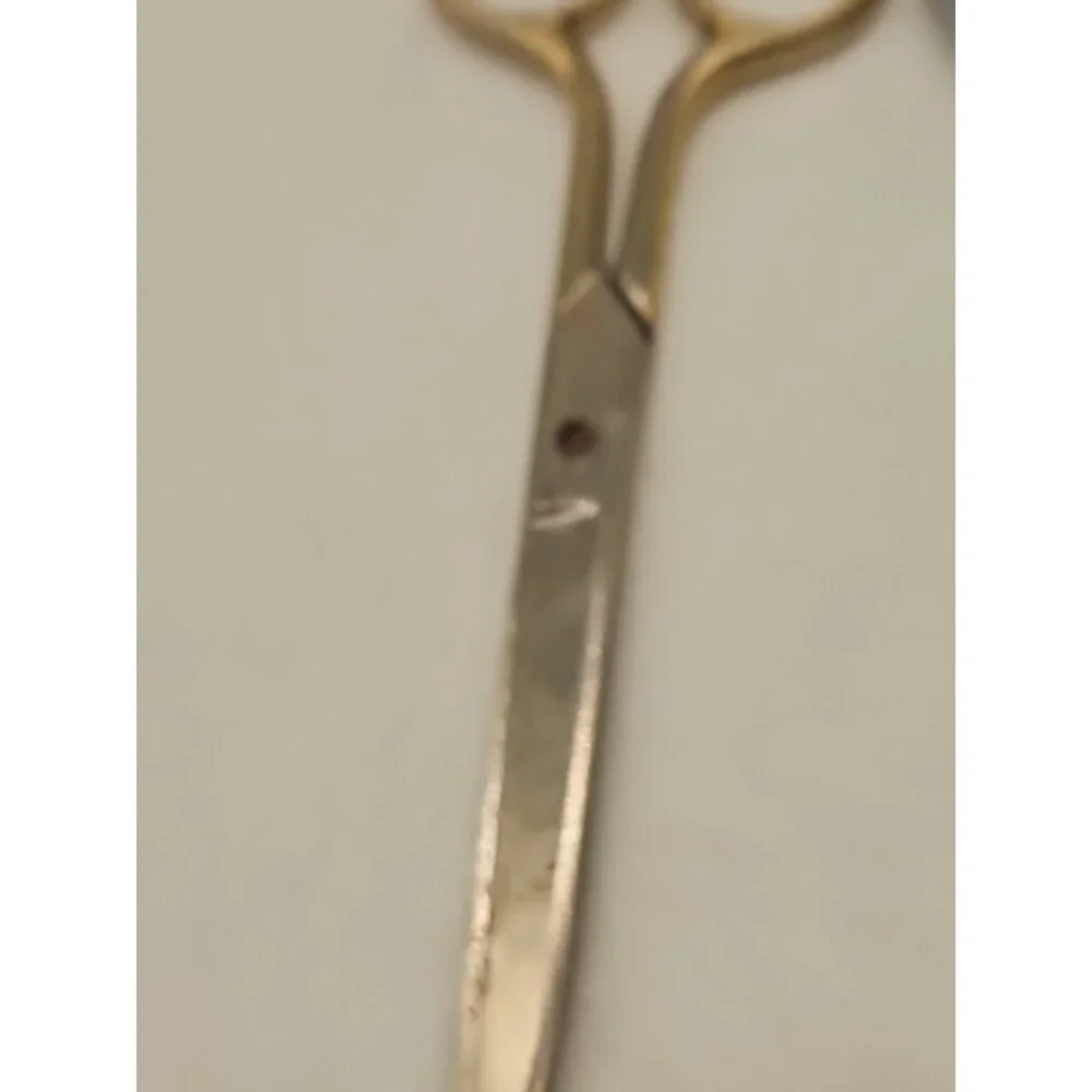 Germany vintage silver tone‎ sewing tailor fabric shears scissors 2 Pair Italy